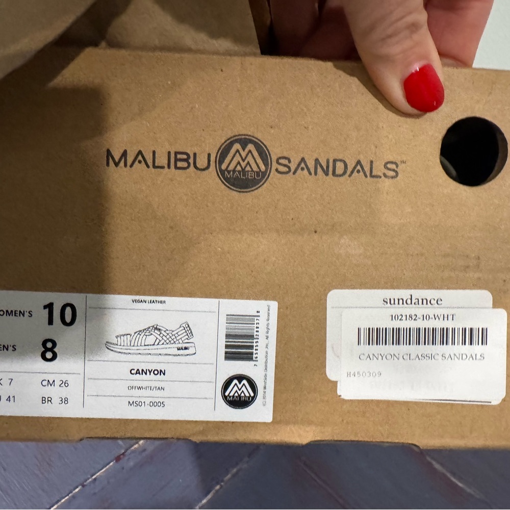 Sundance NWT Malibu Canyon White Woven Sandals - Huraches - 10 - Picture 10 of 14